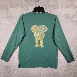 Ivory Ella Kids Long Sleeve T Shirt Green Elephant Pocket‎ Graphic Youth Small